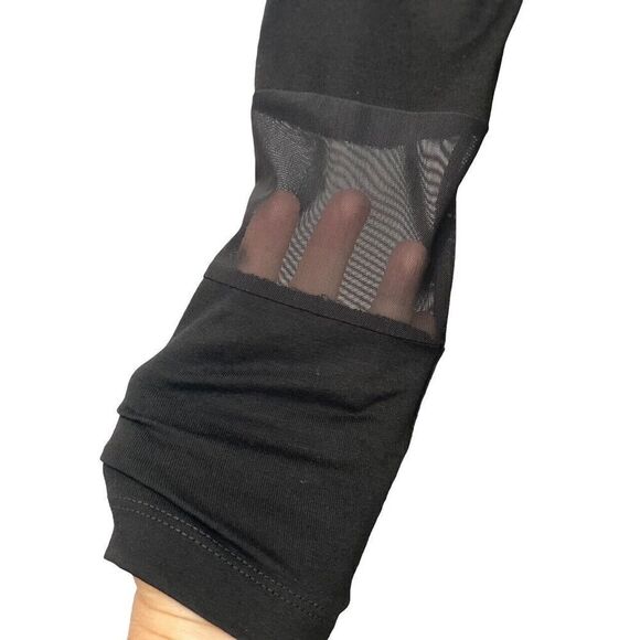 Jane & John Long Slv Black Tunic Viscose Artsy Mixed Fabric Sequin Mesh Size S - Picture 3 of 12